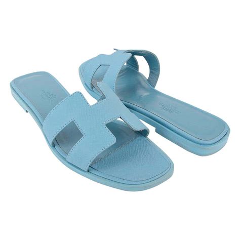 blue hermes sandal|hermes sandals with ankle strap.